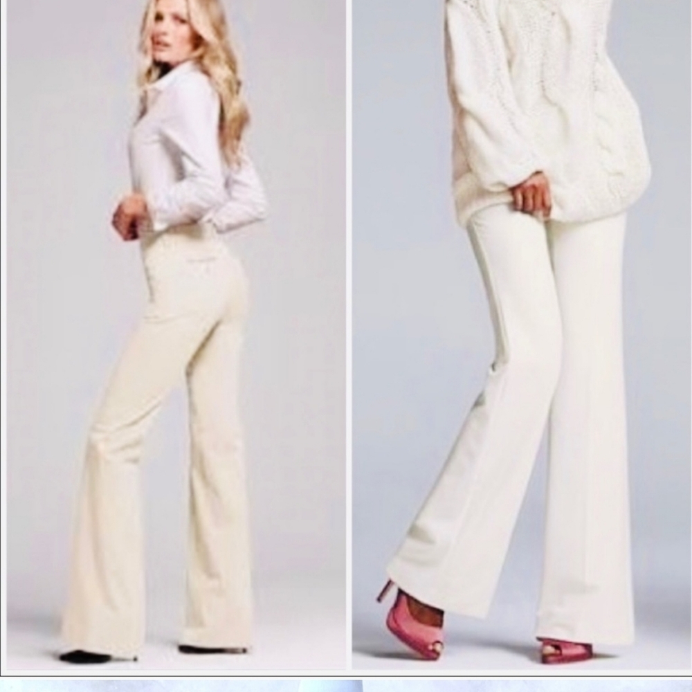 Victorias Secret ivory christie fit flare pants 4